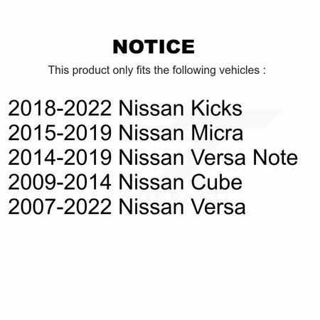Tor Suspension Stabilizer Bar Link Kit For Nissan Versa Note Kicks Cube Micra TOR-K750098